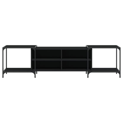 Tv-Meubel Bewerkt Hout 203 x 37 x 50 cm Zwart