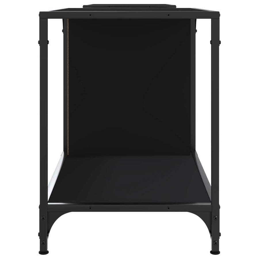 Tv-Meubel Bewerkt Hout 203 x 37 x 50 cm Zwart