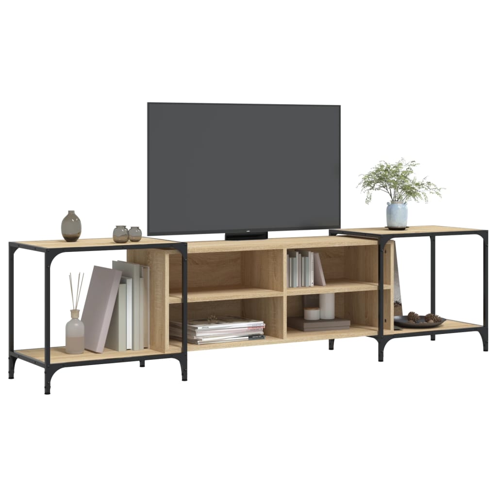 Tv-Meubel Bewerkt Hout Kleurig 203 x 37 x 50 cm Sonoma eiken