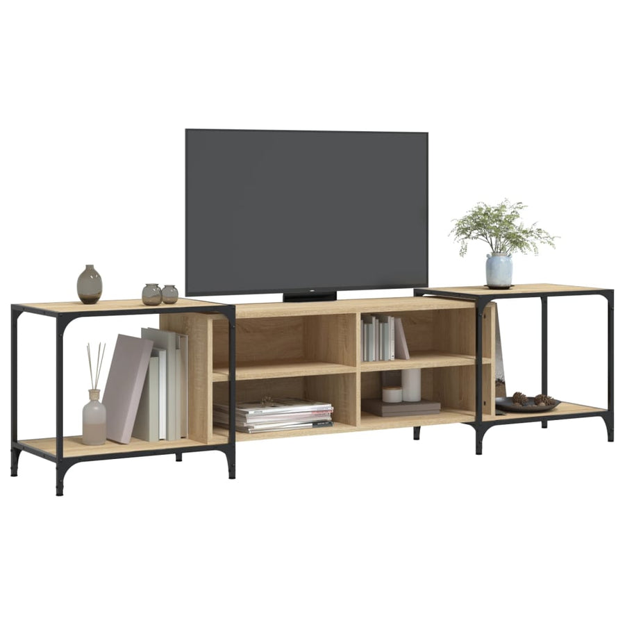 Tv-Meubel Bewerkt Hout Kleurig 203 x 37 x 50 cm Sonoma eiken