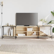 Tv-meubel 203x37x50 cm bewerkt hout sonoma eiken