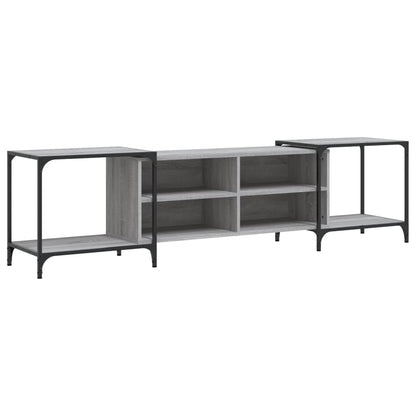 Tv-Meubel Bewerkt Hout Eikenkleurig 203 x 37 x 50 cm Grijs sonoma