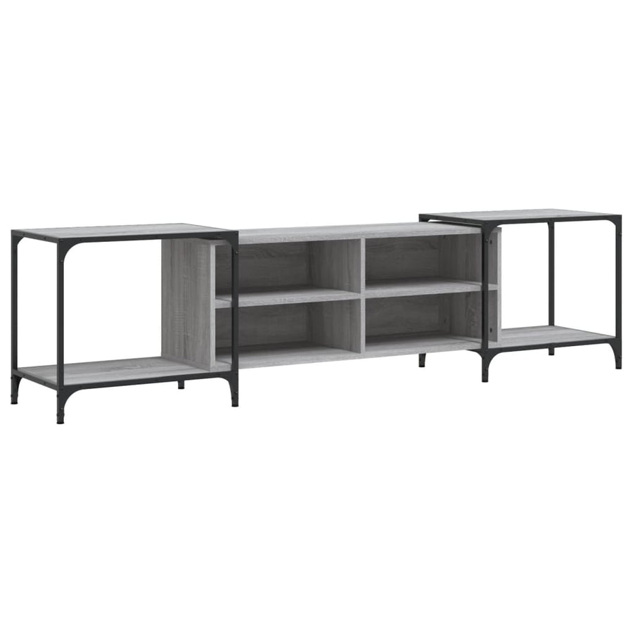 Tv-Meubel Bewerkt Hout Eikenkleurig 203 x 37 x 50 cm Grijs sonoma
