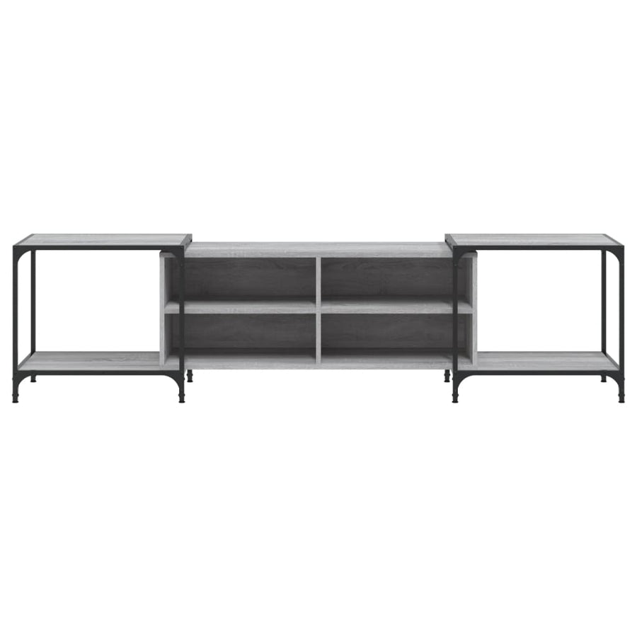 Tv-Meubel Bewerkt Hout Eikenkleurig 203 x 37 x 50 cm Grijs sonoma