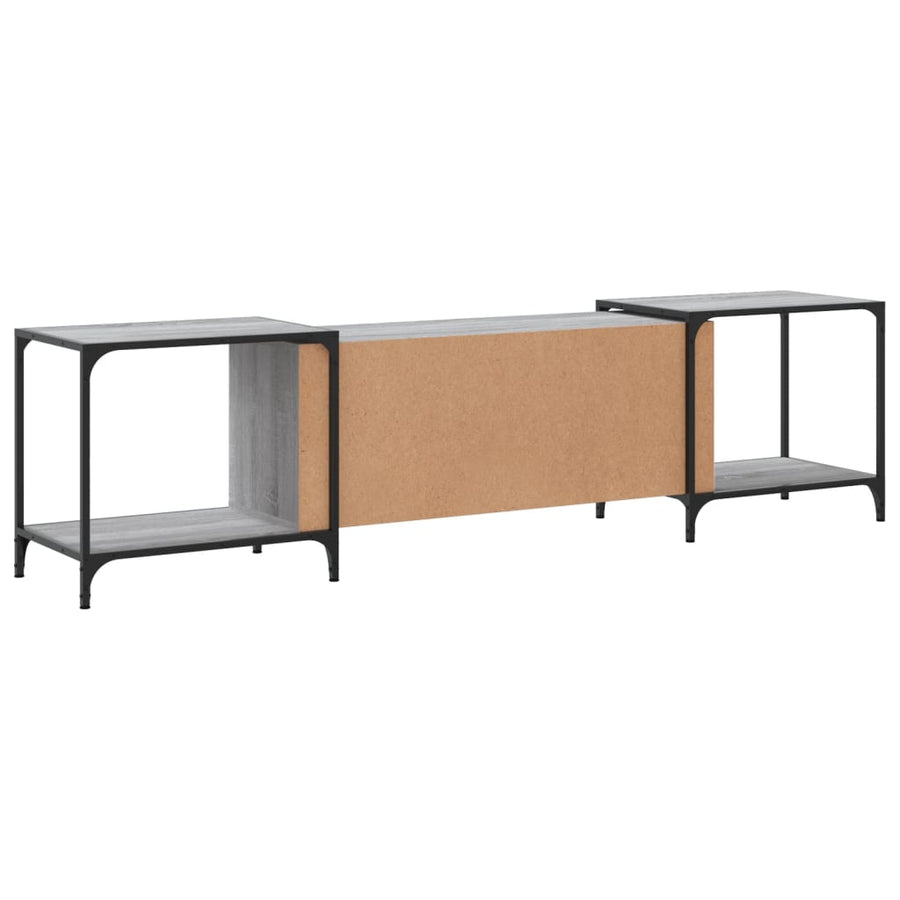 Tv-Meubel Bewerkt Hout Eikenkleurig 203 x 37 x 50 cm Grijs sonoma
