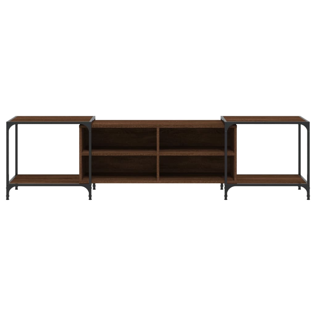 Tv-Meubel Bewerkt Hout Bruineikenkleurig 203 x 37 x 50 cm bruin eikenkleur