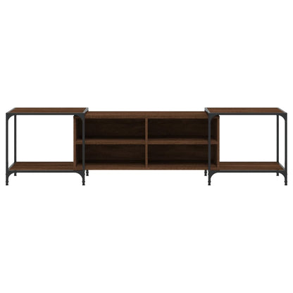 Tv-Meubel Bewerkt Hout Bruineikenkleurig 203 x 37 x 50 cm bruin eikenkleur