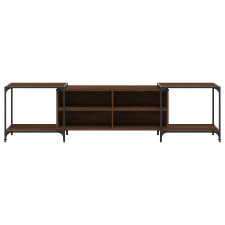 Tv-Meubel Bewerkt Hout Bruineikenkleurig 203 x 37 x 50 cm bruin eikenkleur