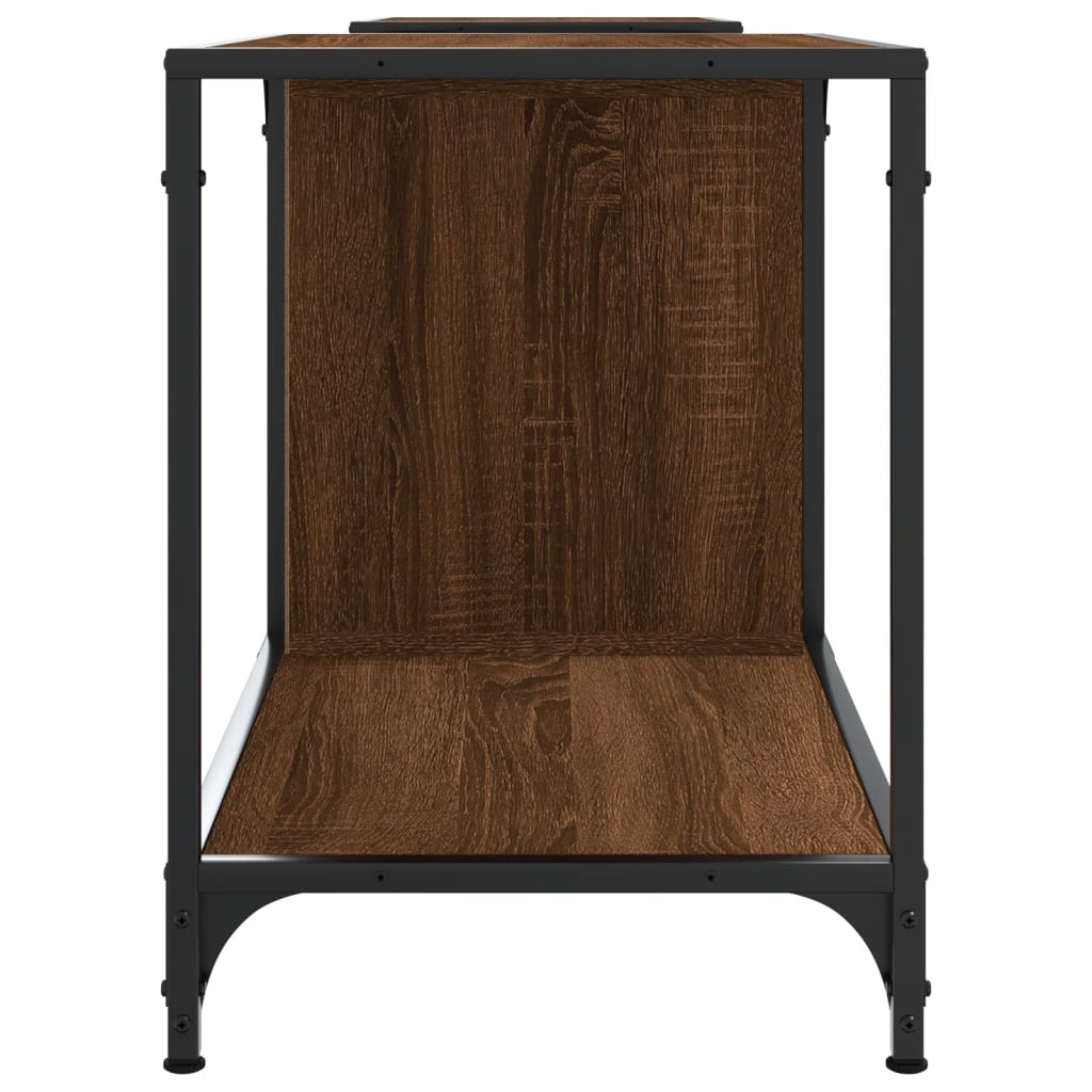 Tv-Meubel Bewerkt Hout Bruineikenkleurig 203 x 37 x 50 cm bruin eikenkleur
