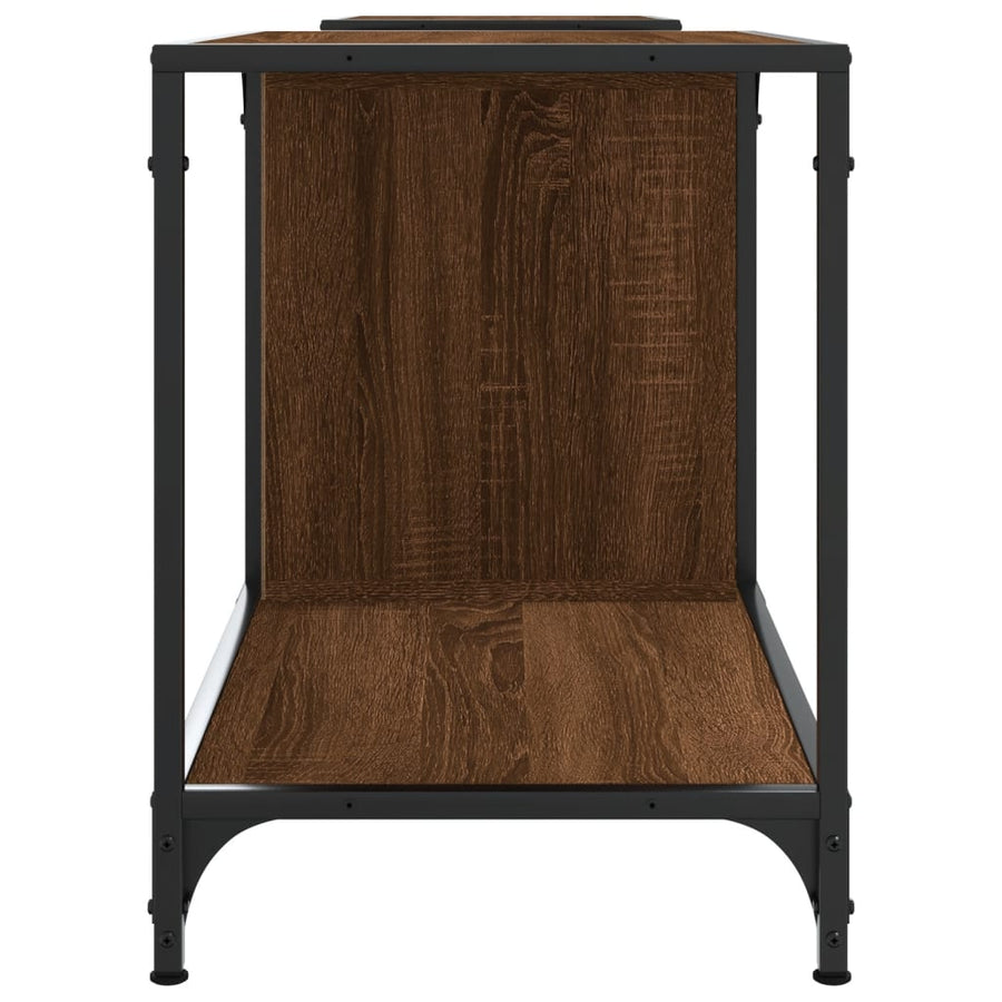 Tv-Meubel Bewerkt Hout Bruineikenkleurig 203 x 37 x 50 cm bruin eikenkleur