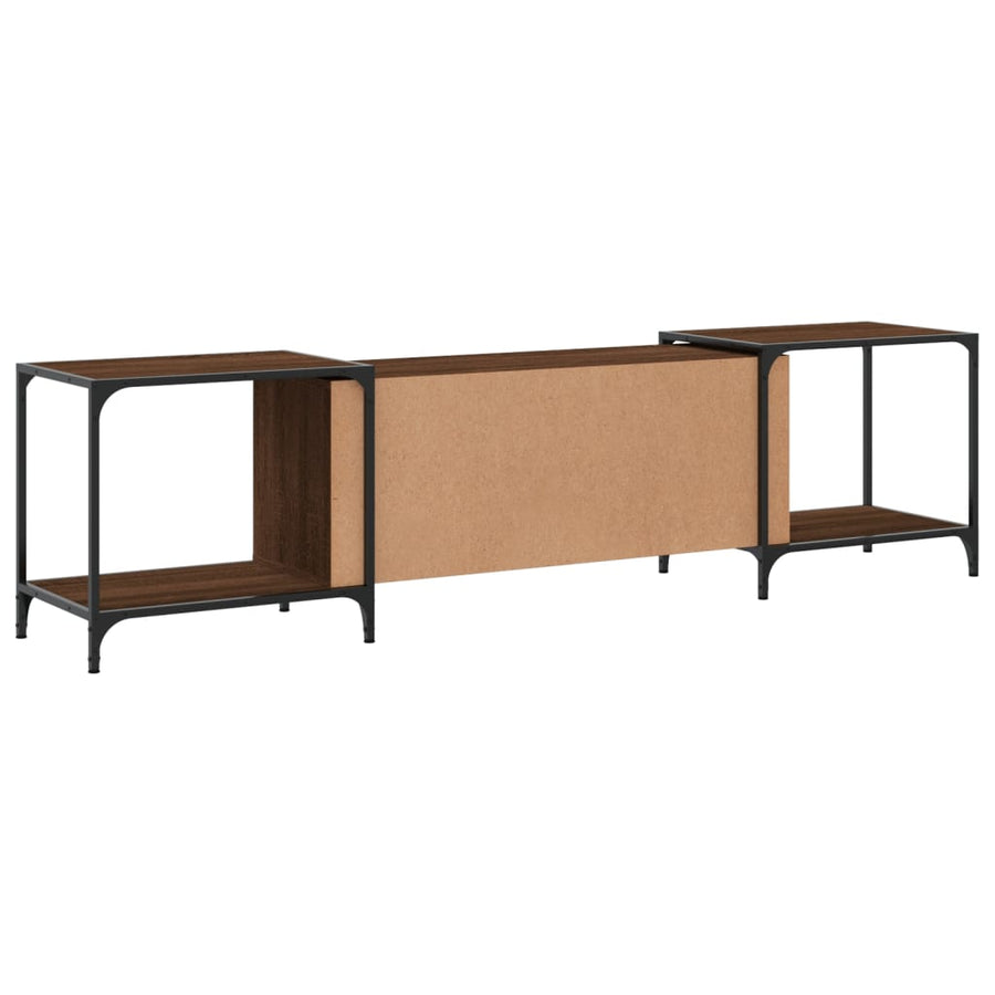 Tv-Meubel Bewerkt Hout Bruineikenkleurig 203 x 37 x 50 cm bruin eikenkleur