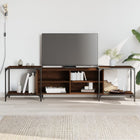 Tv-meubel 203x37x50 cm bewerkt hout bruineiken