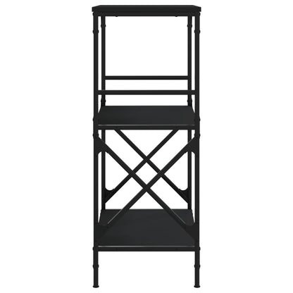 Boekenkast 3-laags 59x35x90,5 cm bewerkt hout zwart