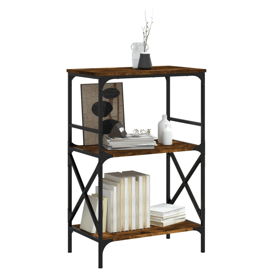 Boekenkast 3-Laags 59X35X90,5 Cm Bewerkt Hout 90.5 cm