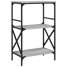 Boekenkast 4-Laags 59X35X90,5 Cm Bewerkt Hout 59 x 35 x 90.5 cm Grijs sonoma