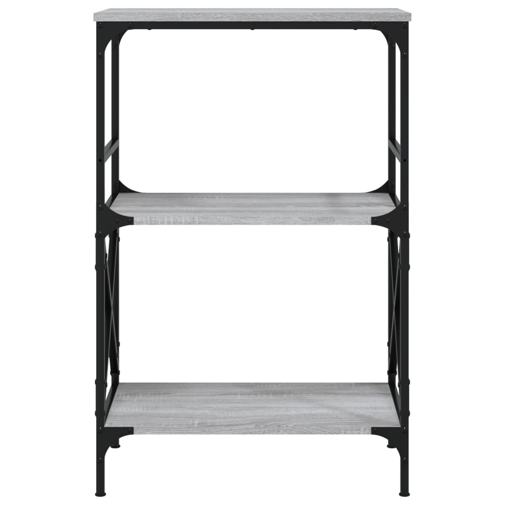 Boekenkast 4-Laags 59X35X90,5 Cm Bewerkt Hout 59 x 35 x 90.5 cm Grijs sonoma