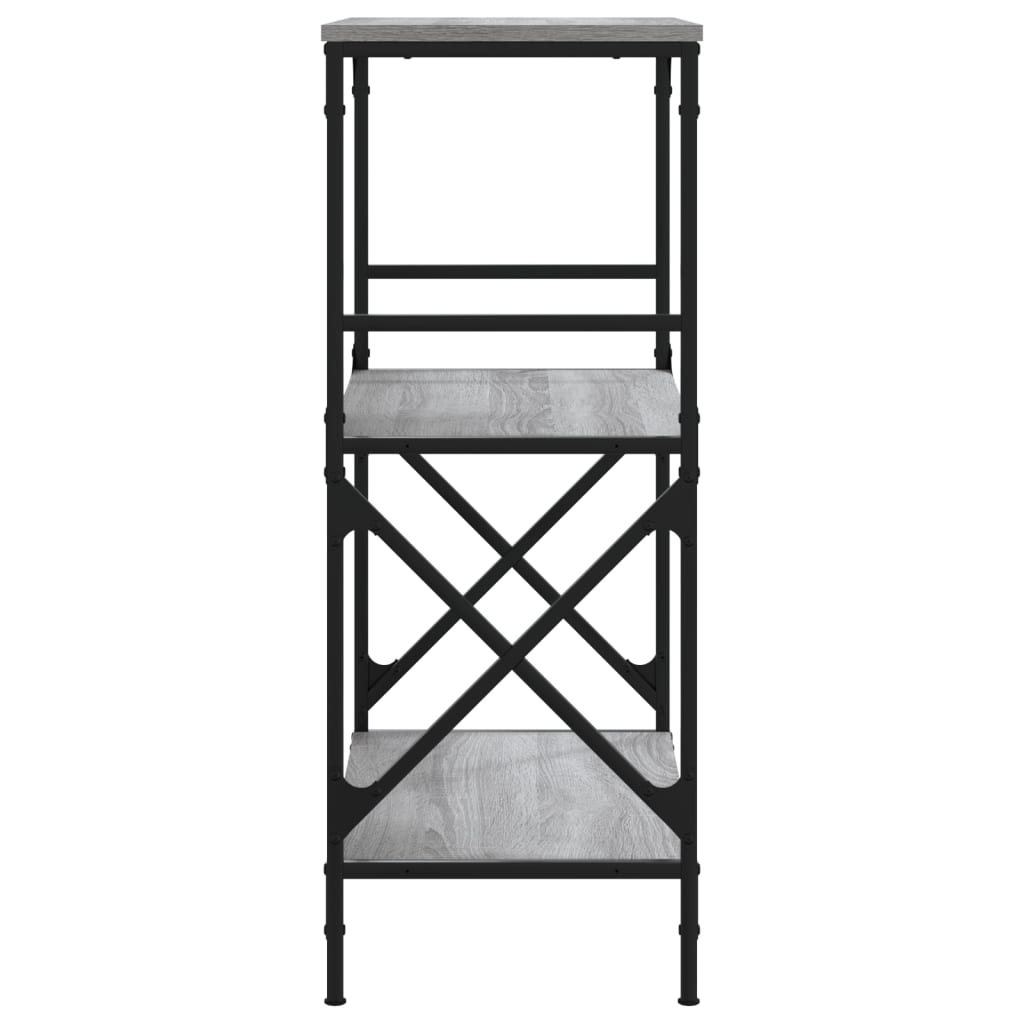 Boekenkast 4-Laags 59X35X90,5 Cm Bewerkt Hout 59 x 35 x 90.5 cm Grijs sonoma