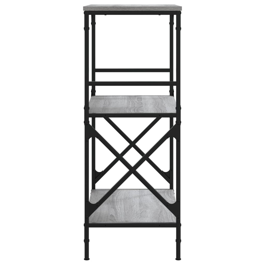 Boekenkast 4-Laags 59X35X90,5 Cm Bewerkt Hout 59 x 35 x 90.5 cm Grijs sonoma