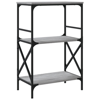 Boekenkast 4-Laags 59X35X90,5 Cm Bewerkt Hout 59 x 35 x 90.5 cm Grijs sonoma