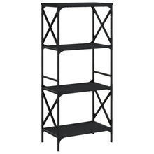 Boekenkast 4-Laags Bewerkt Hout 59 x 35 x 132 cm Zwart