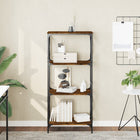 Boekenkast 59x35x132 cm bewerkt hout gerookt eiken