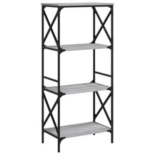 Boekenkast 4-Laags Bewerkt Hout Eiken 59 x 35 x 132 cm Grijs sonoma