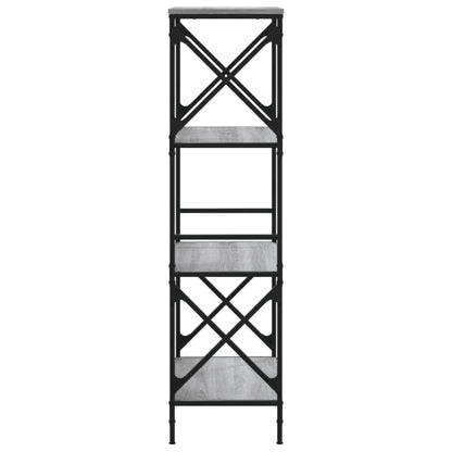 Boekenkast 4-Laags Bewerkt Hout Eiken 59 x 35 x 132 cm Grijs sonoma