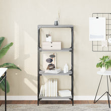 Boekenkast 4-Laags Bewerkt Hout Eiken 59 x 35 x 132 cm Grijs sonoma