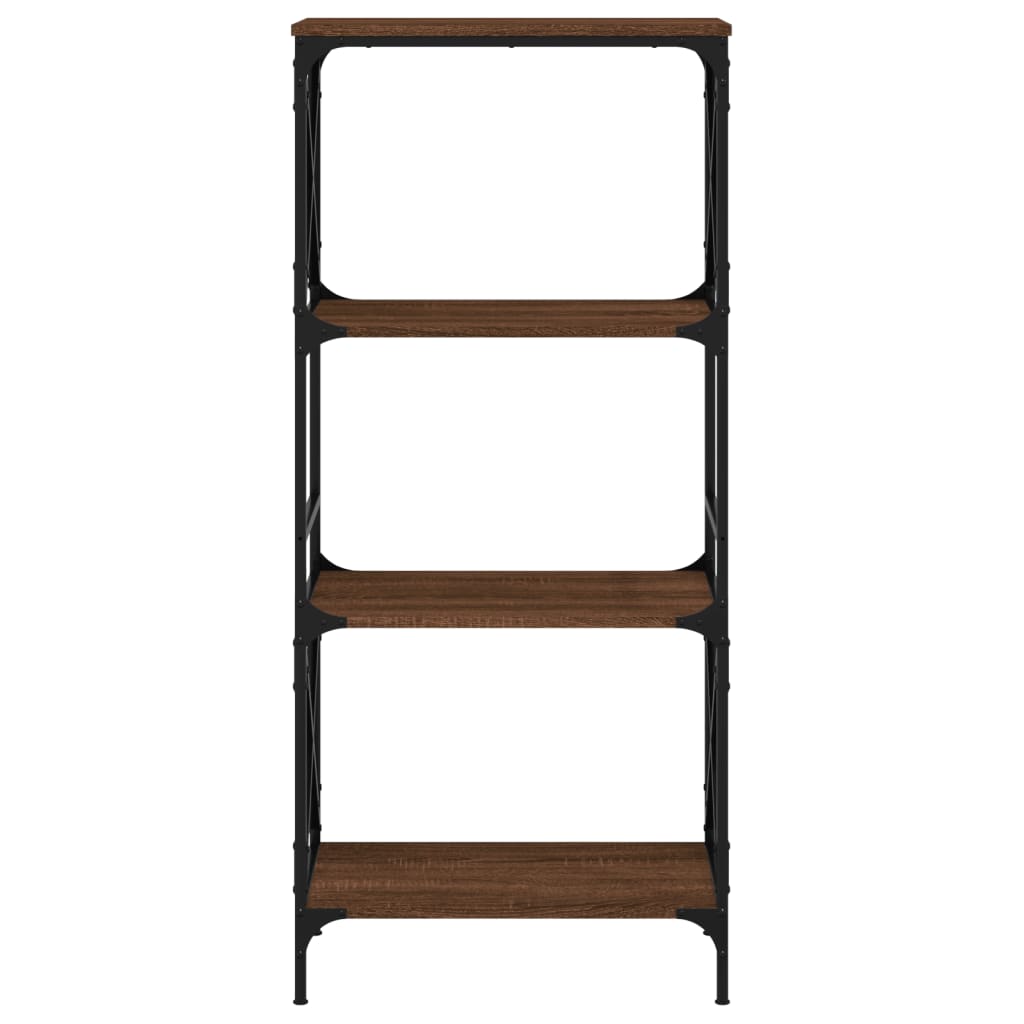 Boekenkast 4-Laags Bewerkt Hout Bruineikenkleurig 59 x 35 x 132 cm bruin eikenkleur