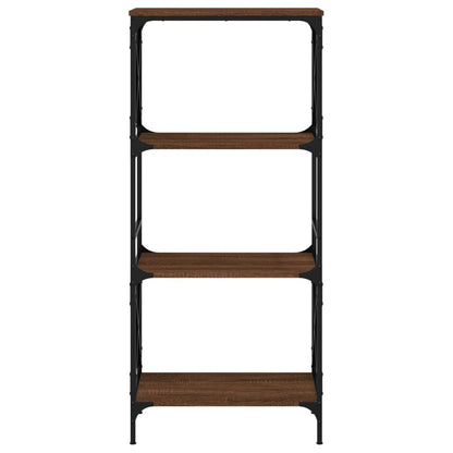 Boekenkast 4-Laags Bewerkt Hout Bruineikenkleurig 59 x 35 x 132 cm bruin eikenkleur