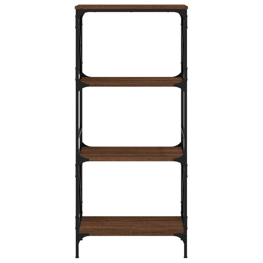 Boekenkast 4-Laags Bewerkt Hout Bruineikenkleurig 59 x 35 x 132 cm bruin eikenkleur
