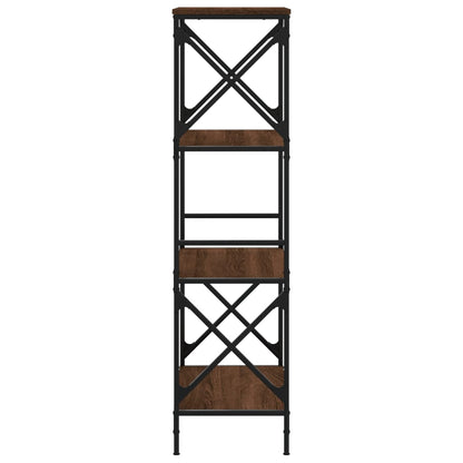 Boekenkast 4-Laags Bewerkt Hout Bruineikenkleurig 59 x 35 x 132 cm bruin eikenkleur