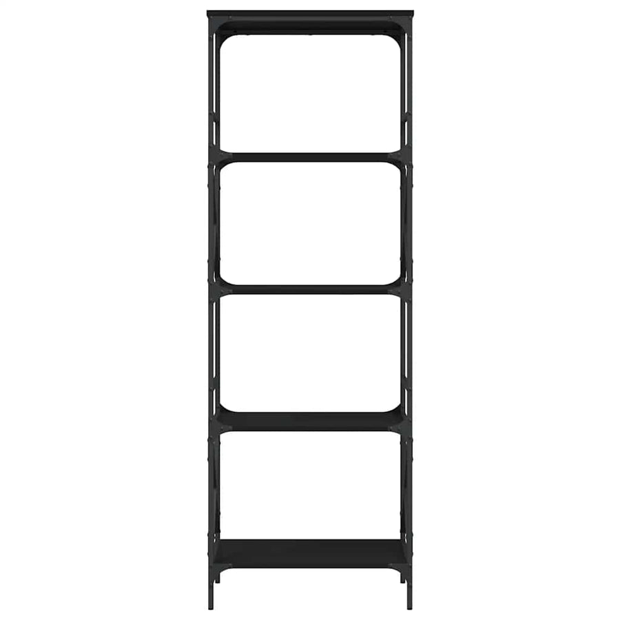Boekenkast 5-laags 59x35x171 cm bewerkt hout zwart