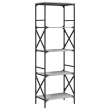 Boekenkast 5-Laags Bewerkt Hout Eiken 59 x 35 x 171 cm Grijs sonoma