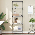 Boekenkast 59x35x171 cm bewerkt hout grijs sonoma eiken