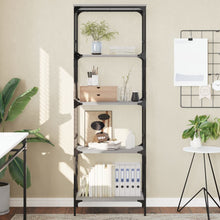 Boekenkast 5-Laags Bewerkt Hout Eiken 59 x 35 x 171 cm Grijs sonoma
