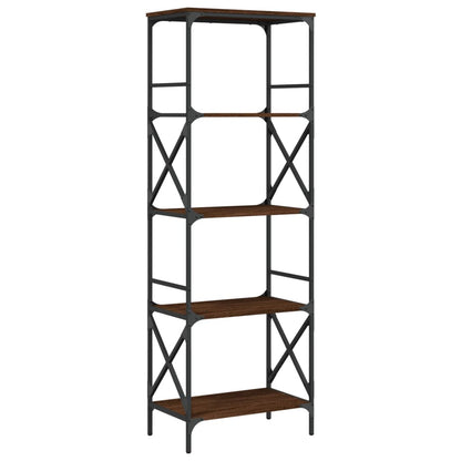 Boekenkast 5-Laags Bewerkt Hout Bruineikenkleurig 59 x 35 x 171 cm bruin eikenkleur