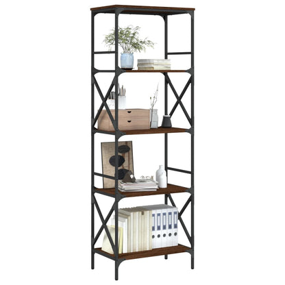 Boekenkast 5-Laags Bewerkt Hout Bruineikenkleurig 59 x 35 x 171 cm bruin eikenkleur