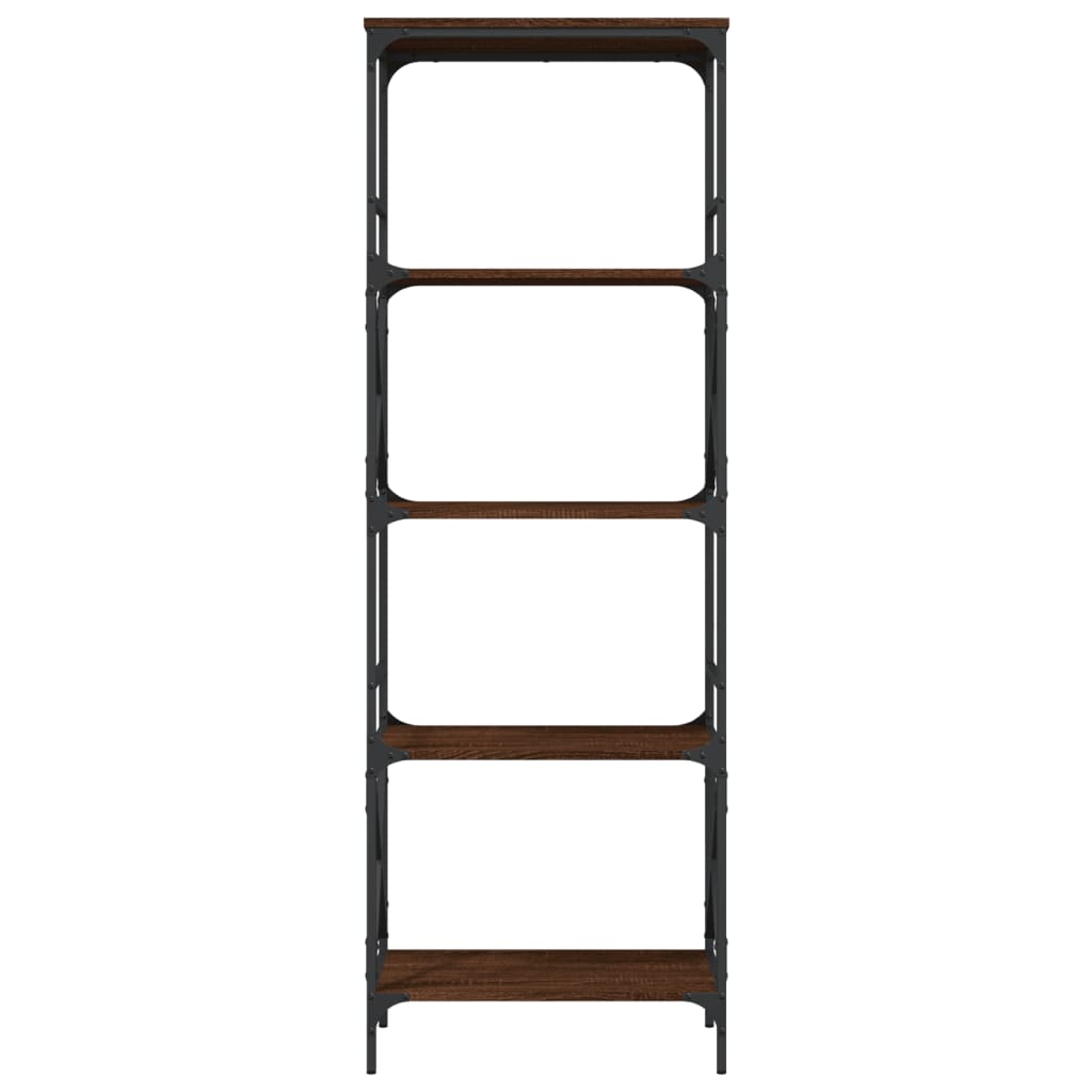 Boekenkast 5-Laags Bewerkt Hout Bruineikenkleurig 59 x 35 x 171 cm bruin eikenkleur