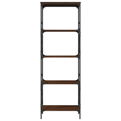 Boekenkast 5-Laags Bewerkt Hout Bruineikenkleurig 59 x 35 x 171 cm bruin eikenkleur