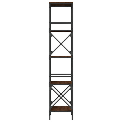 Boekenkast 5-Laags Bewerkt Hout Bruineikenkleurig 59 x 35 x 171 cm bruin eikenkleur