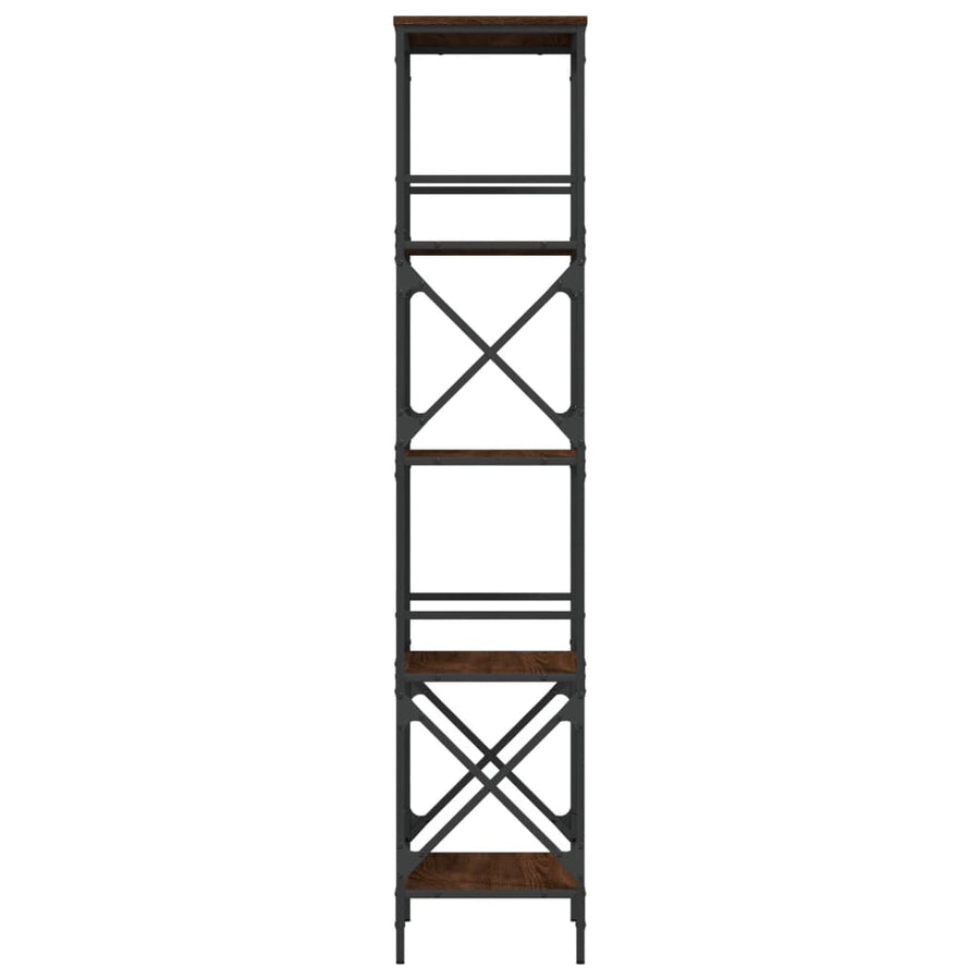 Boekenkast 5-Laags Bewerkt Hout Bruineikenkleurig 59 x 35 x 171 cm bruin eikenkleur
