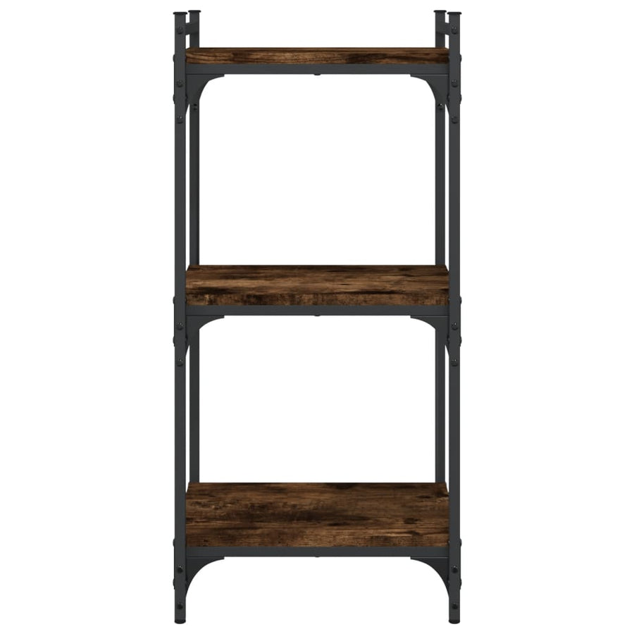 Boekenkast 3-Laags 40X30X Bewerkt Hout Kleur Gerookt Eiken 40 cm