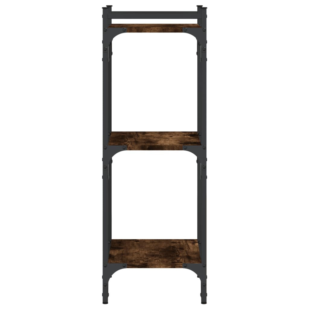 Boekenkast 3-Laags 40X30X Bewerkt Hout Kleur Gerookt Eiken 40 cm