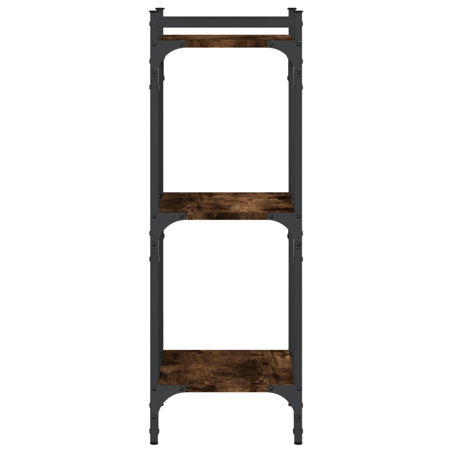 Boekenkast 3-Laags 40X30X Bewerkt Hout Kleur Gerookt Eiken 40 cm
