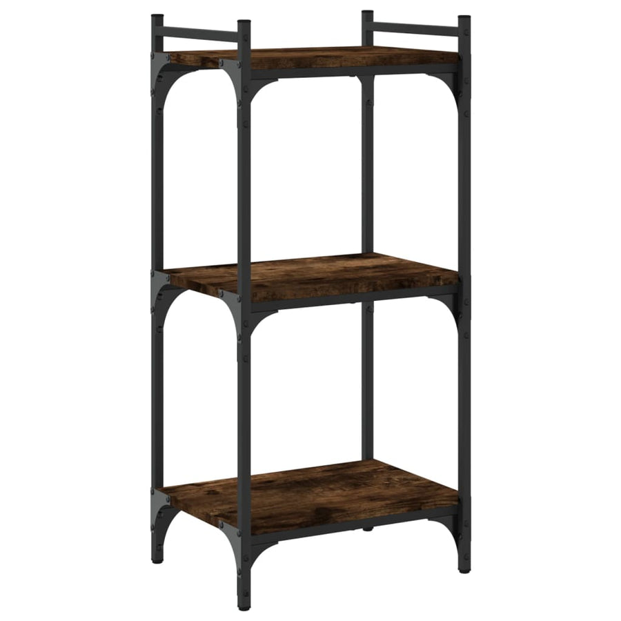 Boekenkast 3-Laags 40X30X Bewerkt Hout Kleur Gerookt Eiken 40 cm