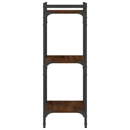 Boekenkast 3-Laags 40X30X Bewerkt Hout Bruin Eikenkleur 40 cm