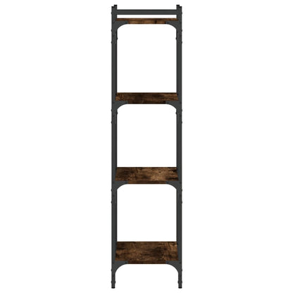 Boekenkast 4-Laags Bewerkt Hout Kleur 40 x 30 x 120 cm Gerookt eiken