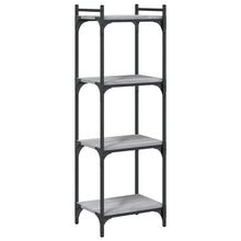 Boekenkast 4-Laags Bewerkt Hout 40 x 30 x 120 cm Grijs sonoma