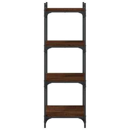 Boekenkast 4-Laags Bewerkt Hout Bruineikenkleurig 40 x 30 x 120 cm bruin eikenkleur